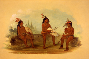 A depiction of three Kelownan men
