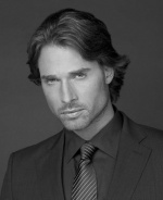 Black and white photo of Mateo Villanueva