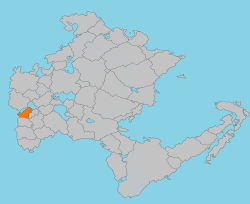 Map of Boemont with Momble highlighted in orange.