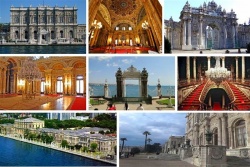 From top, left to right: Governor's Mansion, Museum of The Golden Flag Rebellion, The Gate of Heaven, The King's Palace, Shizizen Waterfront, The Ballroom of Royals, The Imperial Hotel, The Legation Council Parliament